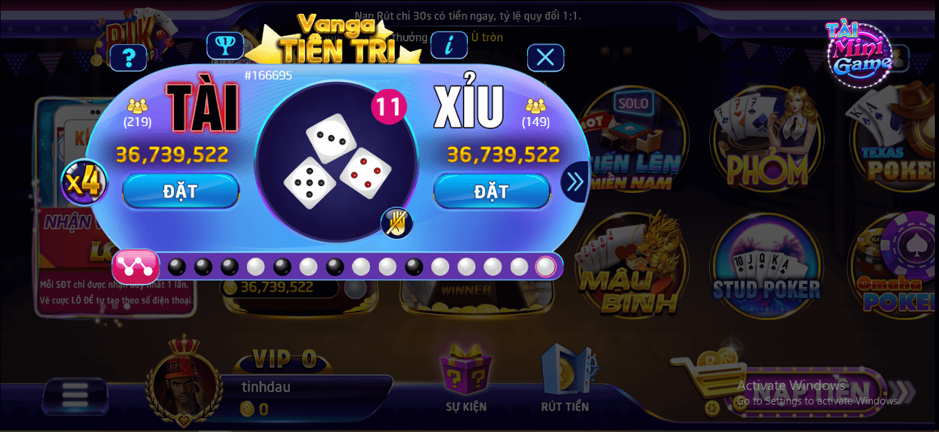 Kinh nghiệm tài xỉu