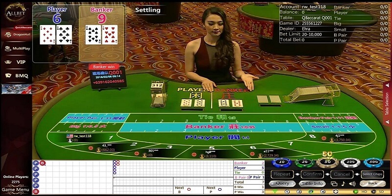 Các trò chơi tại Allbet Casino